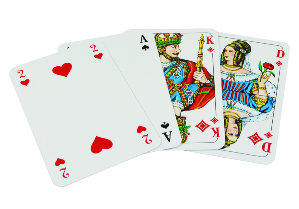 Playing card rejects printed a nd laminated on bot