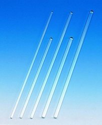 Stirring rods,glass,fused ends,200 x 6 mm