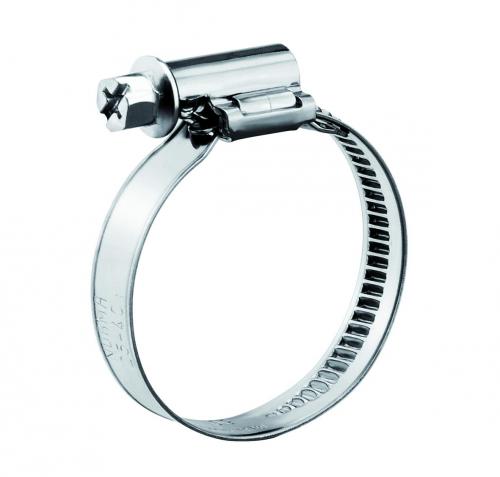 Tubing clamps, galvanised worm -drive screw closur