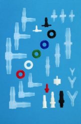 Tubing connectors, mini, PP, T ype Reduction adapt
