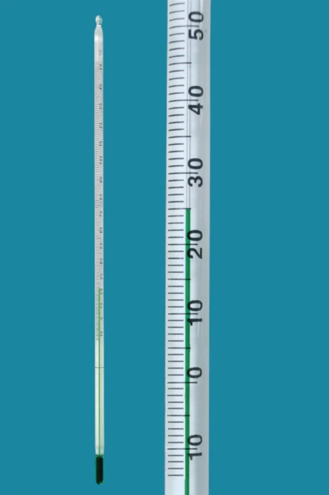 [9235277] Glass thermometer, green filling, -10 - 150°C : 1°C