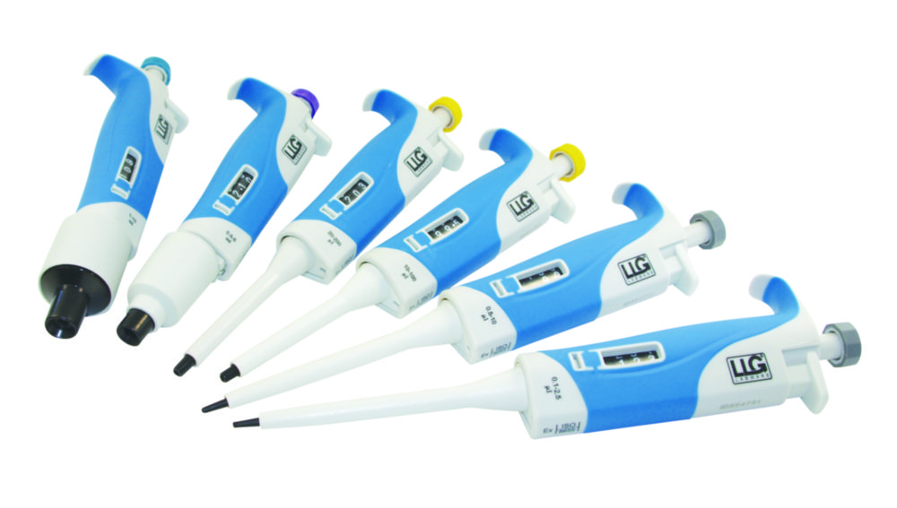 Pipette, LLG, variable volume, 1 channel, grey, 0,5-10 µl