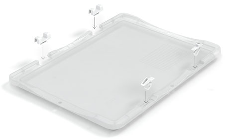 Lid for Euronormbox TRANSPARENT 600 x 400 mm