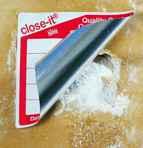 Control seals close-it food black, 95x95 mm