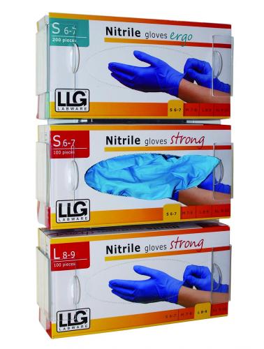 Glove dispenser, LLG, front insert for 3 boxes, acrylic glass