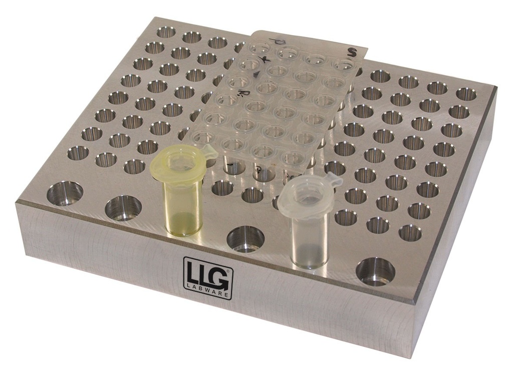LLG-aluminium block 96 x 0,2 ml + 6 x 1,5 ml tubes