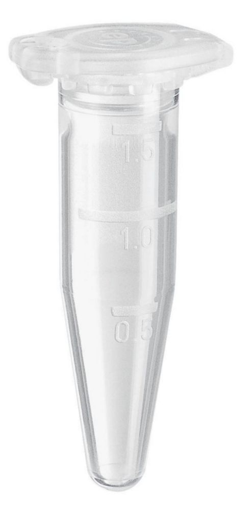 Microcentrifuge tube, Eppendorf, Safe-lock lid, clear, 1,5 ml