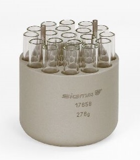 Round carrier for 19 round bottom tubes 9 - 15 ml