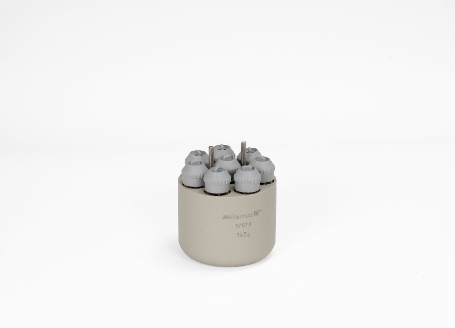 [2217670] Round carrier for 8 tubes 25-30 ml, Ø25,4 x 90-115