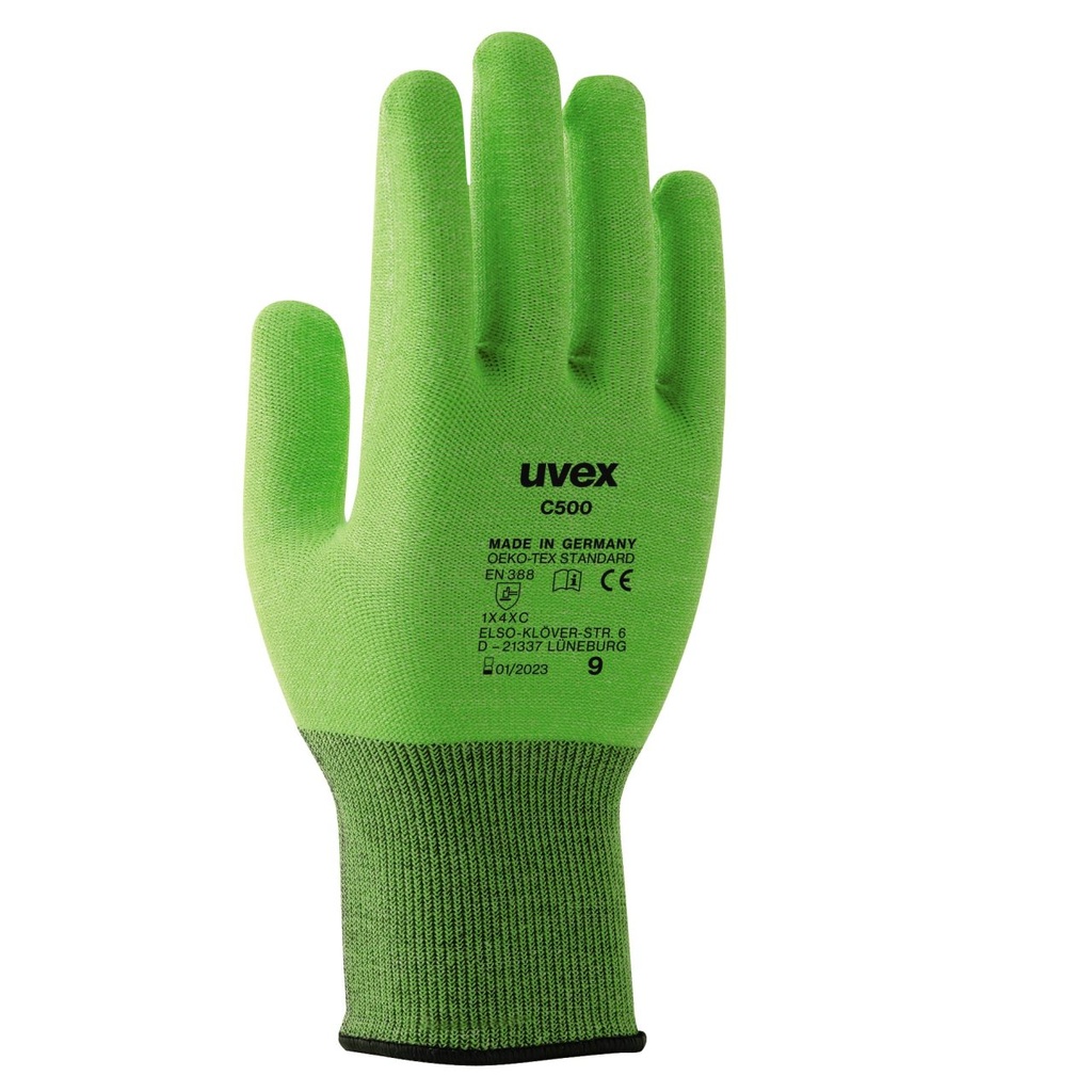 Protective gloves, uvex C500 dry cut protection, size 10