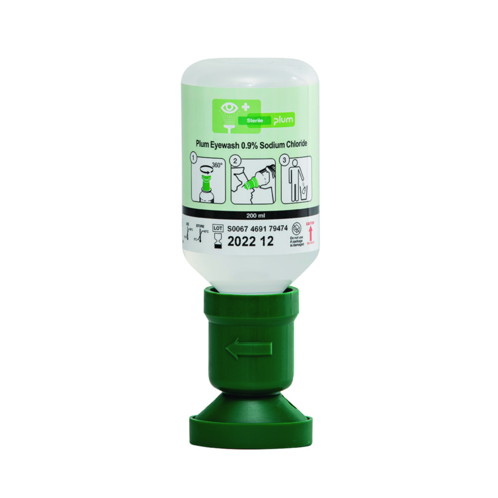 [9733794] Eye wash bottle, B-Safety, 0,9% NaCl, sterile, 200 ml