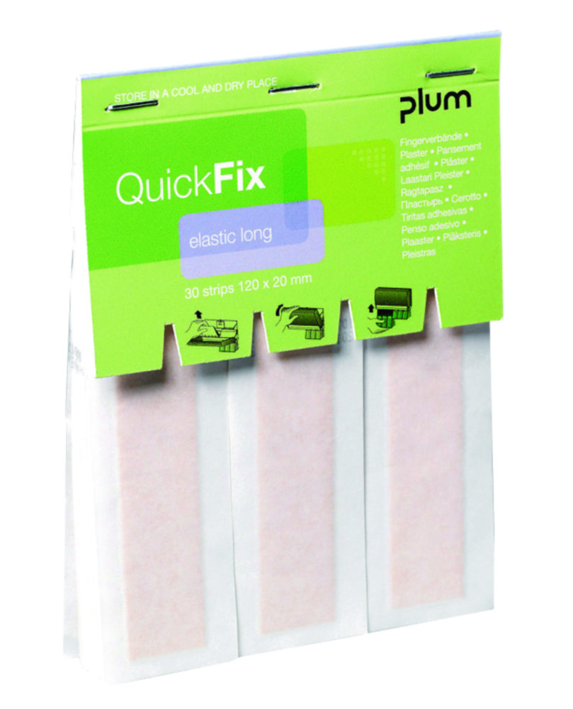 [9733825] Refill QuickFix elastic long, B-Safety, 30 parts, 120x20 mm