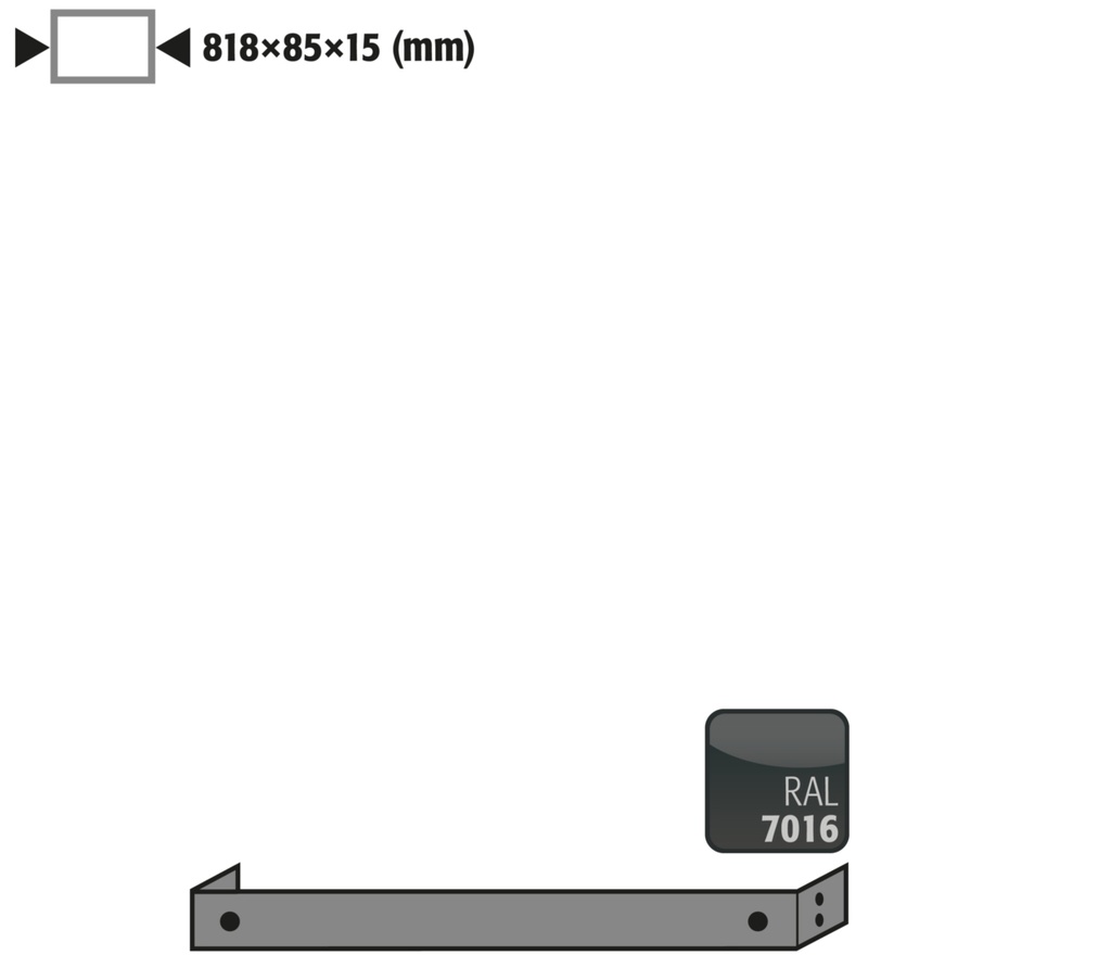 [9840718] Base cover, for Asecos Q90-series width 90 cm