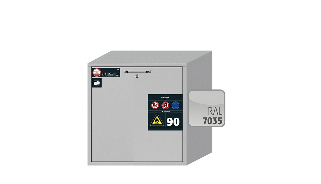 [9840722] Safety Storage Cabinet, Asecos UB-S-90, width 59 cm, 1 drawer
