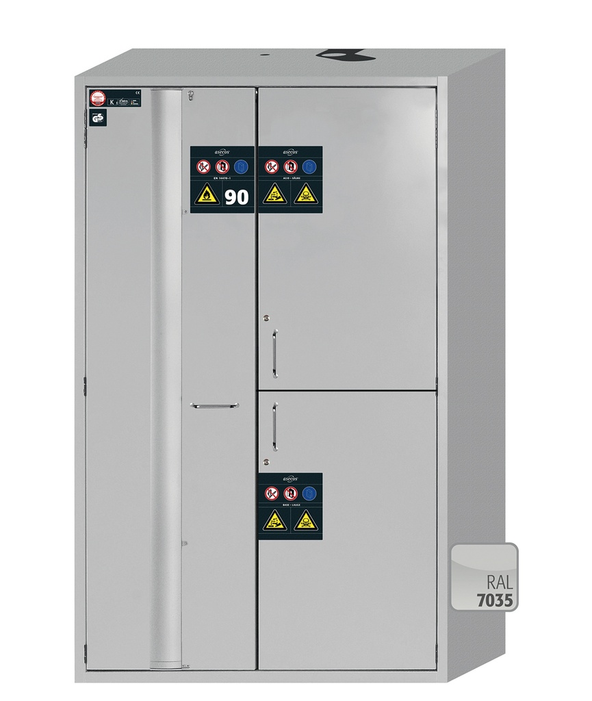 [9840770] Chemicals Storage Cabinet, Asecos K-PHOENIX-90, width 120 cm, 3 shelves, sump, 4 drawers