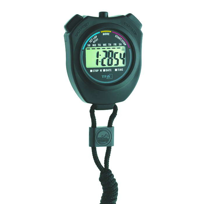 Digital-stopwatch "HiTrax Run", black, 1/100 sec.