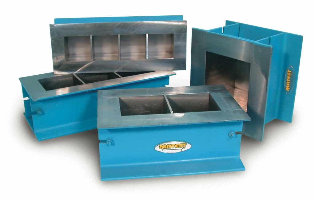 Concrete mould, steel 150 x 150 mm, 1 gang