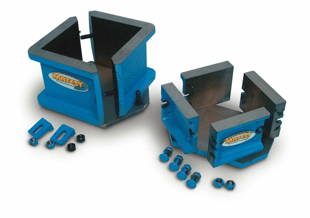 [2376555] CAST IRON CUBE MOULD 150MM TWO PARTS, EN, BS