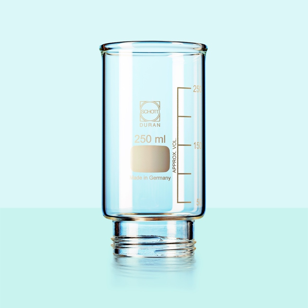 [1175155] Filter funnel head, DURAN, glass top for filter funnel w. PP-funnel, 30 mL, 28 mm