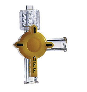 Large-bore 3-way, male-lock stopcocks